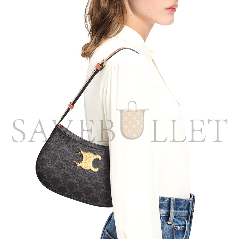 Ce**e medium tilly bag in triomphe canvas and calfskin 115702cuz.04lu (22*13.5*4cm)